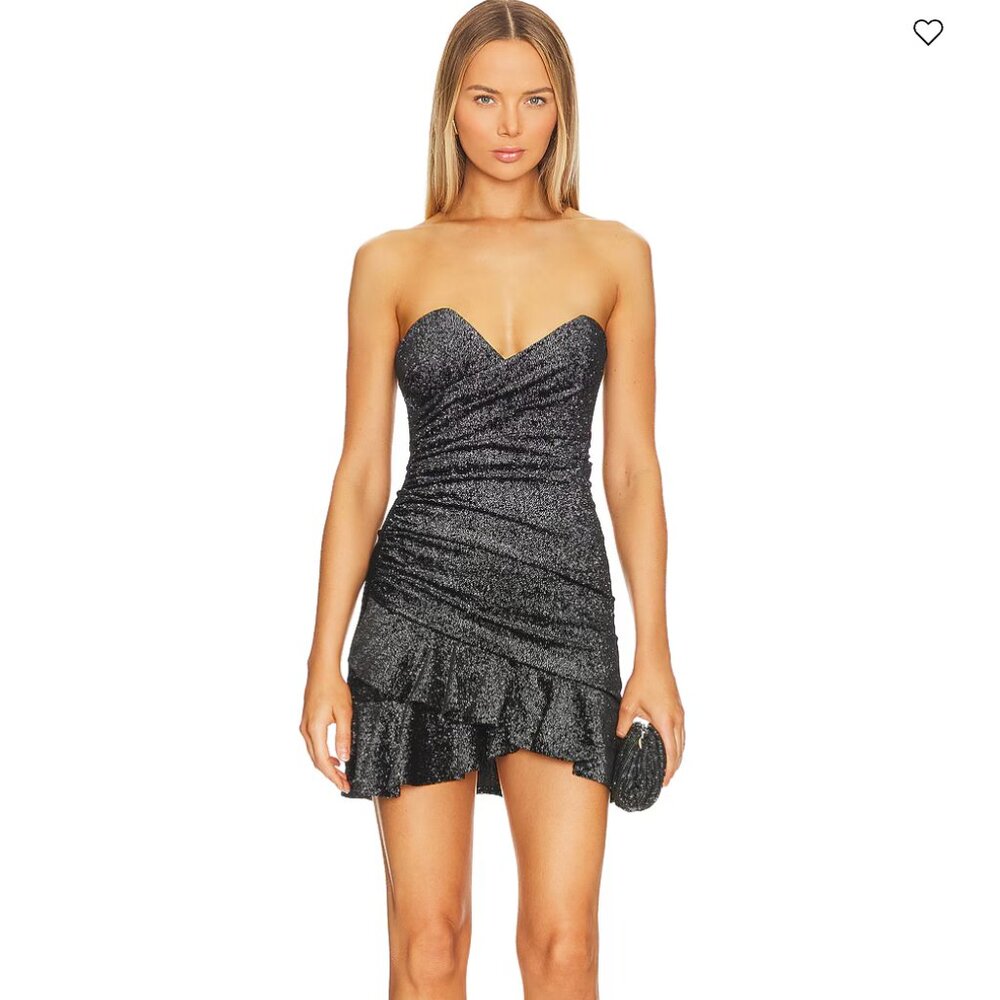 Emerie Ruffle Strapless Dress Size Small